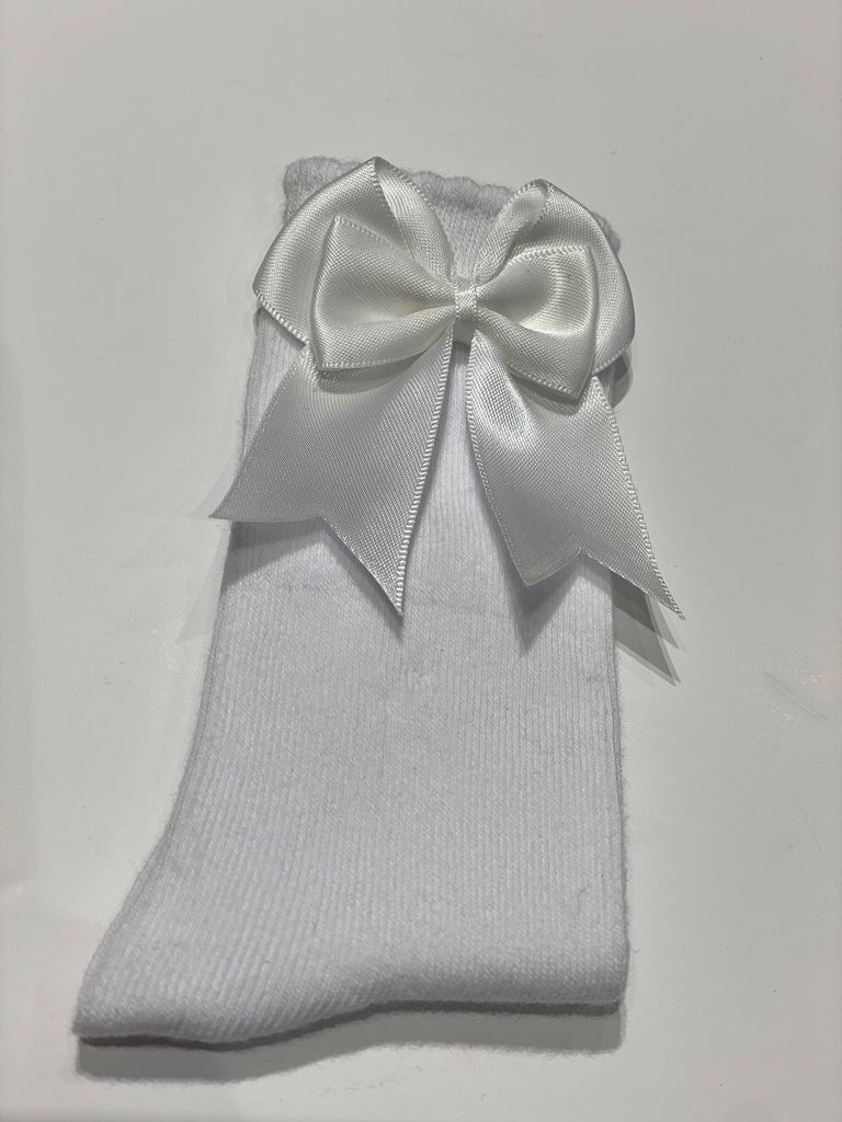 White bow sock