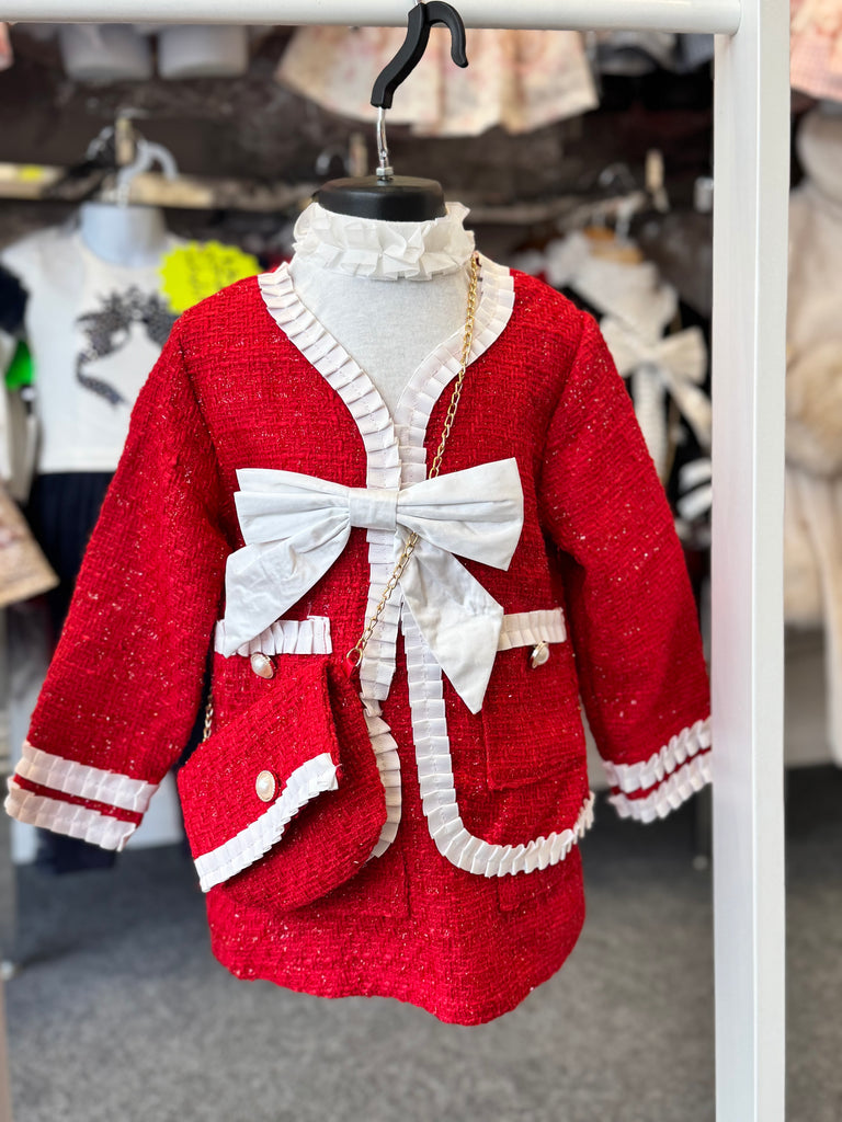 Red tweed 4 piece set