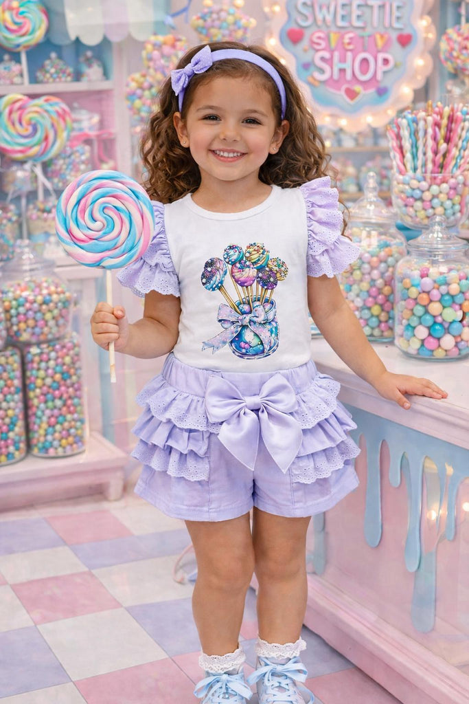 Lolly galore lilac short set