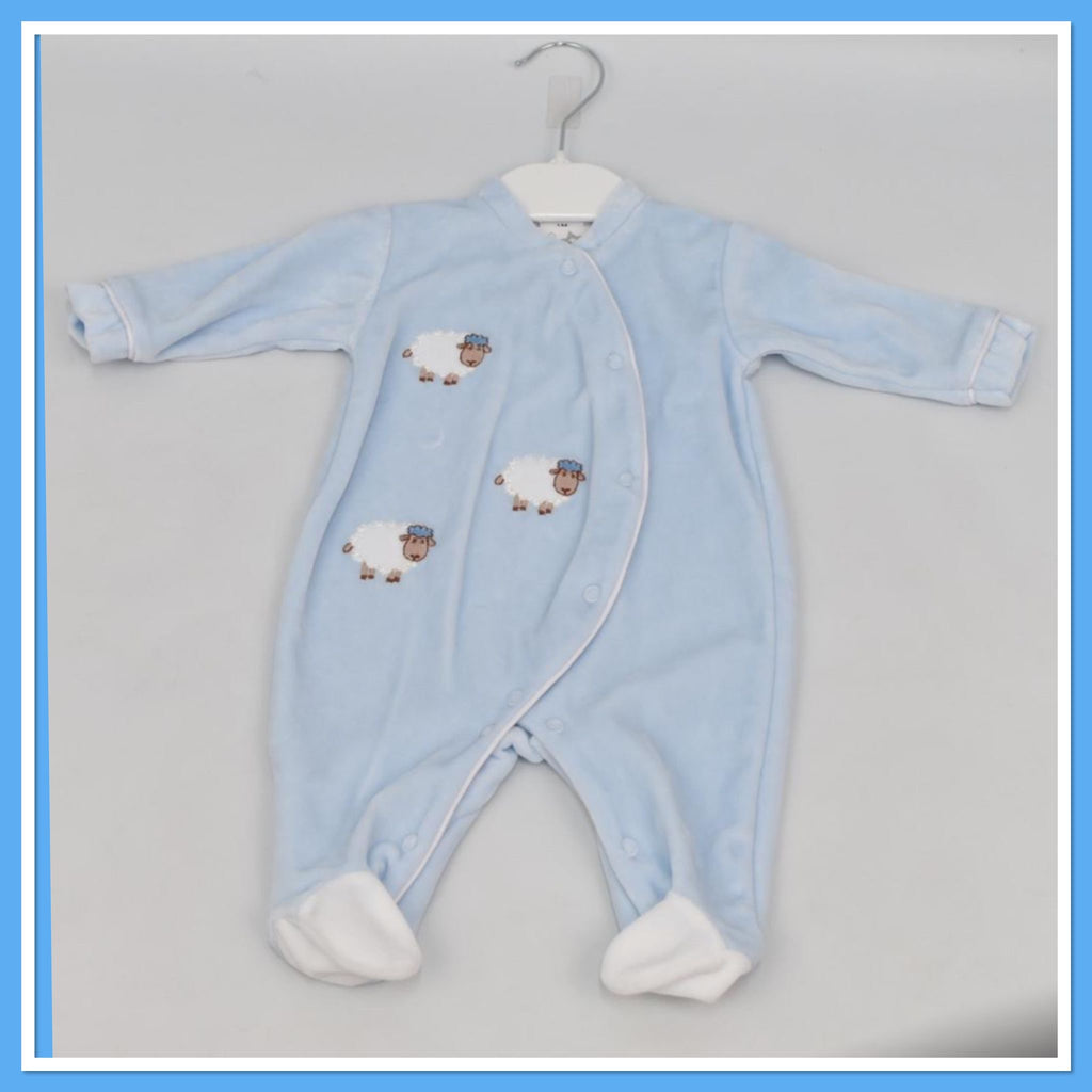 Blue Sheep baby grow