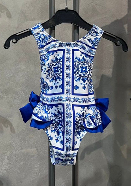 Blue Paisley swimsuit