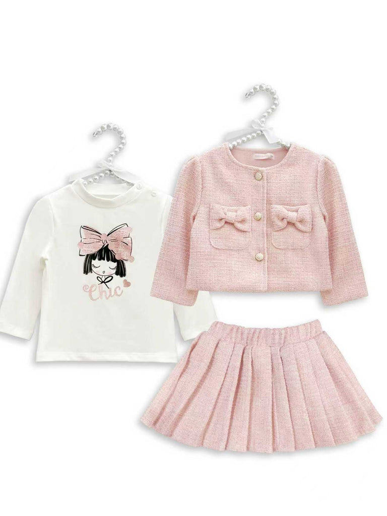 Hattie Pink 3 piece skirt set