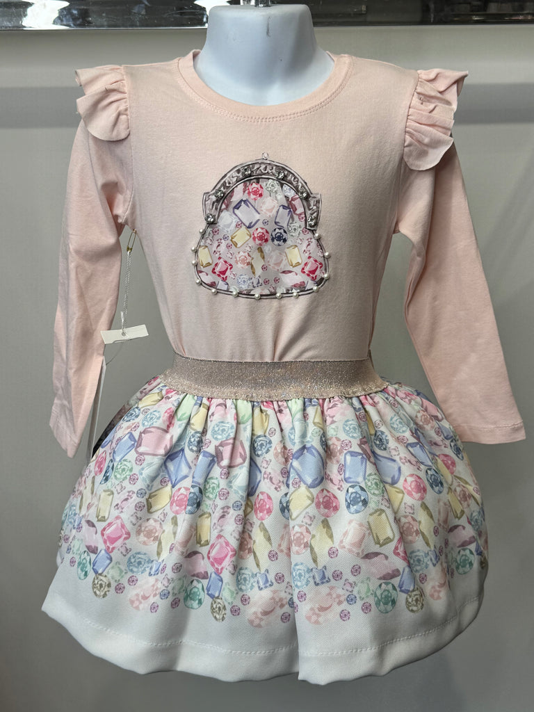 Pastel Peach skirt set