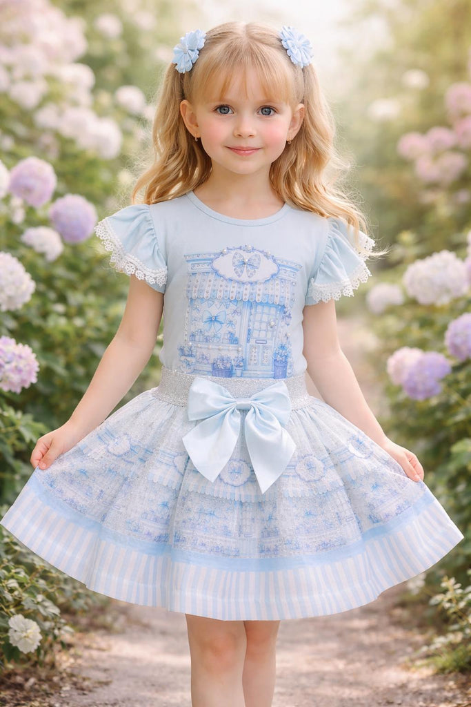 My little shop Blue skirt set