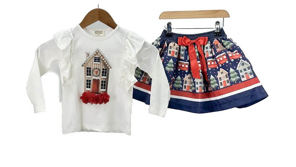 Navy House skirt set