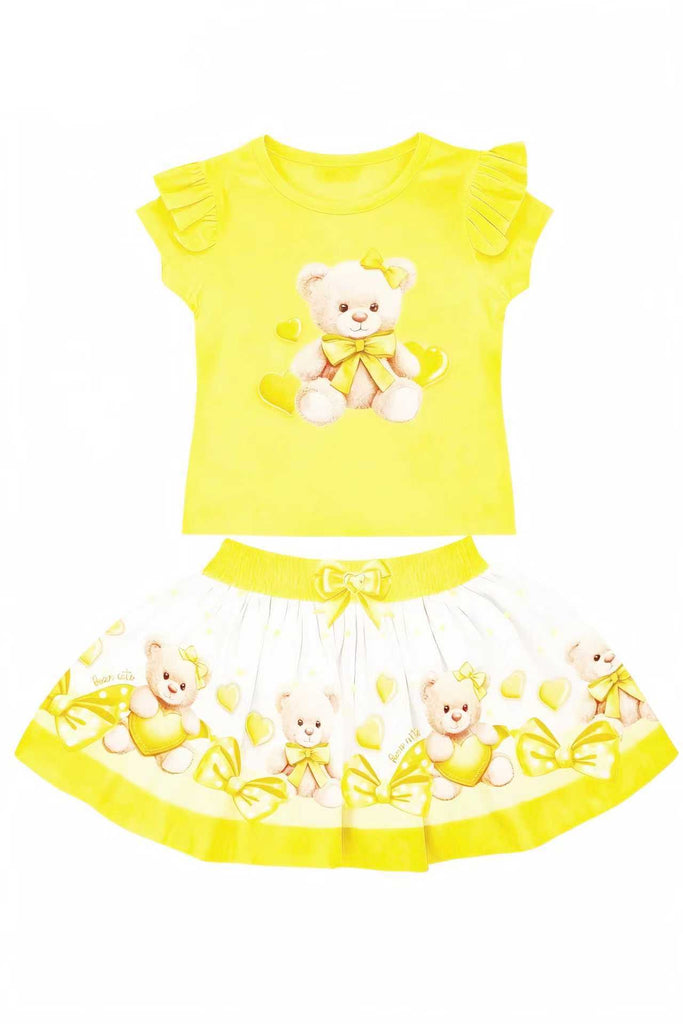 Lemon teddy skirt set