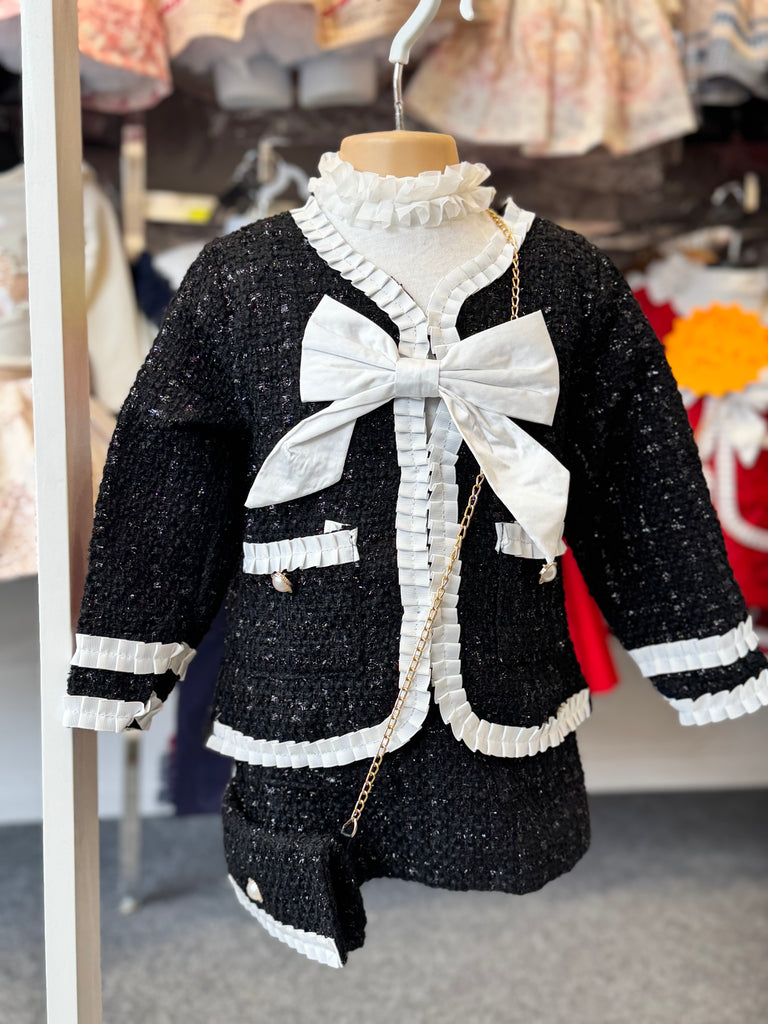 Black tweed 4 piece set