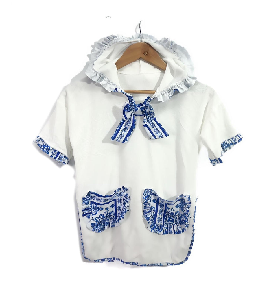 Paisley blue beach robe