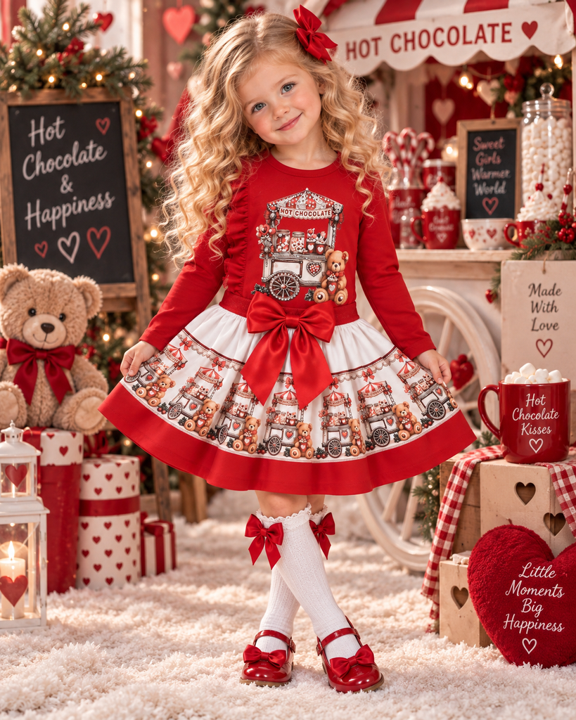 Sweet like chocolate red skirt set