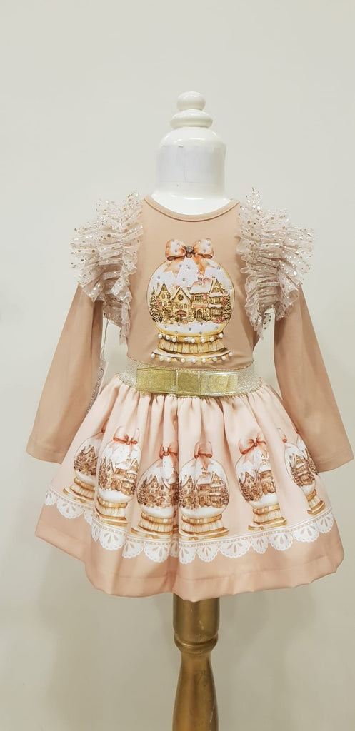 Snow globe Camel skirt set