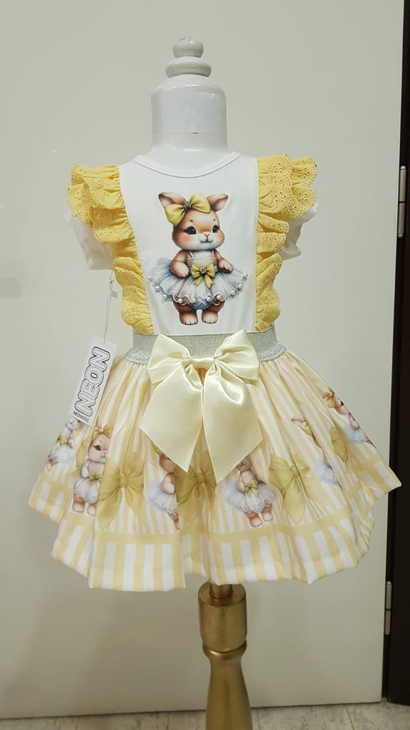 Bunny lemon skirt set