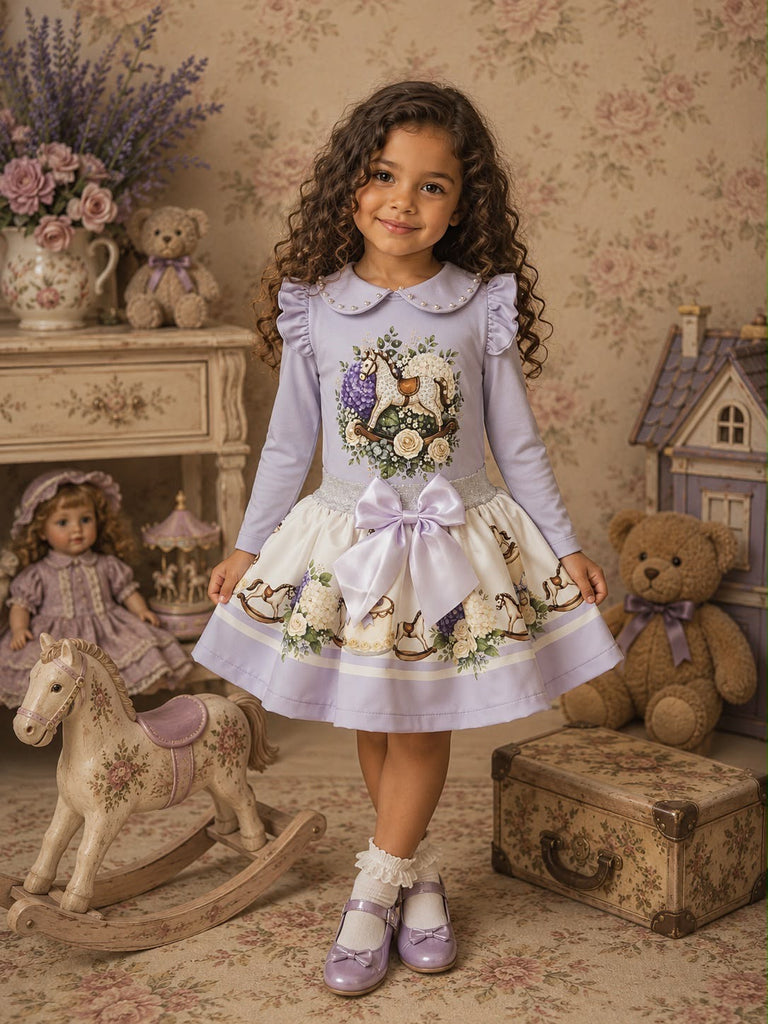 Rocking horse lilac skirt set
