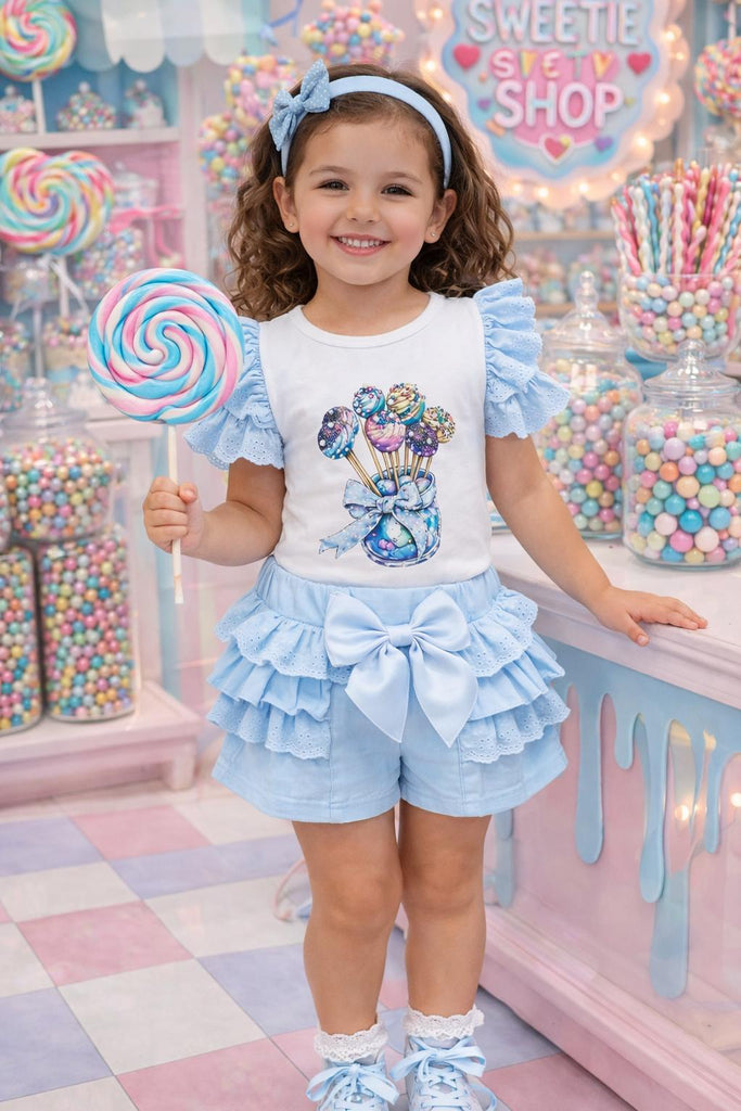 Lolly galore blue short set