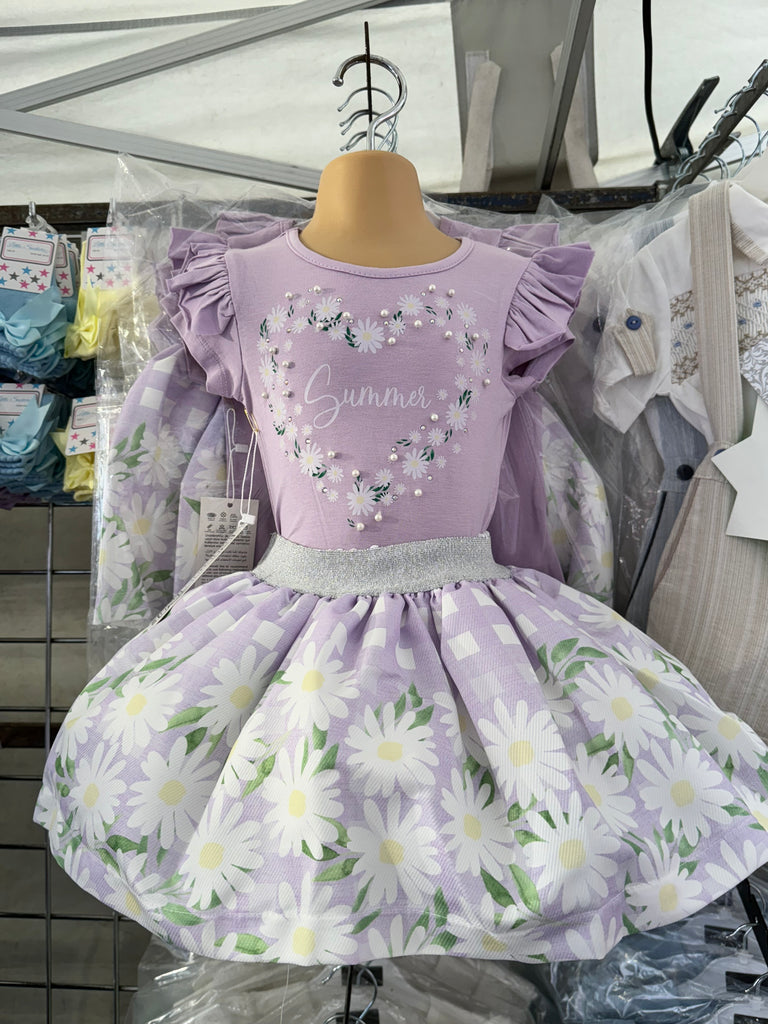 Summer Lilac skirt set
