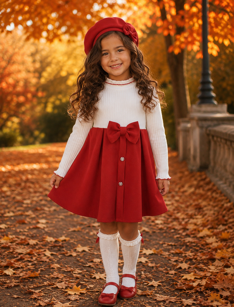 Janey knit dress Red