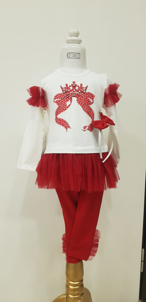 Red crown legging set