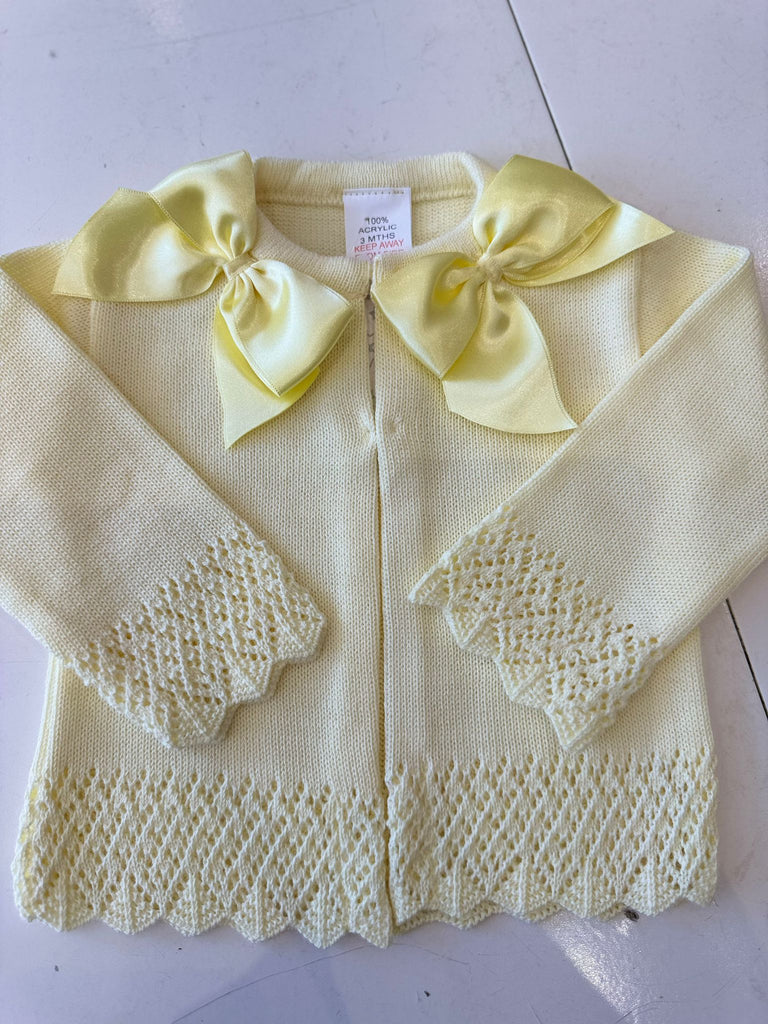 Lemon bow cardigan
