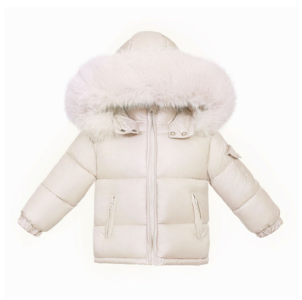 Champagne puffer jacket