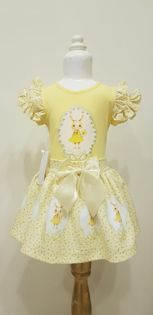 Bunny lemon skirt set