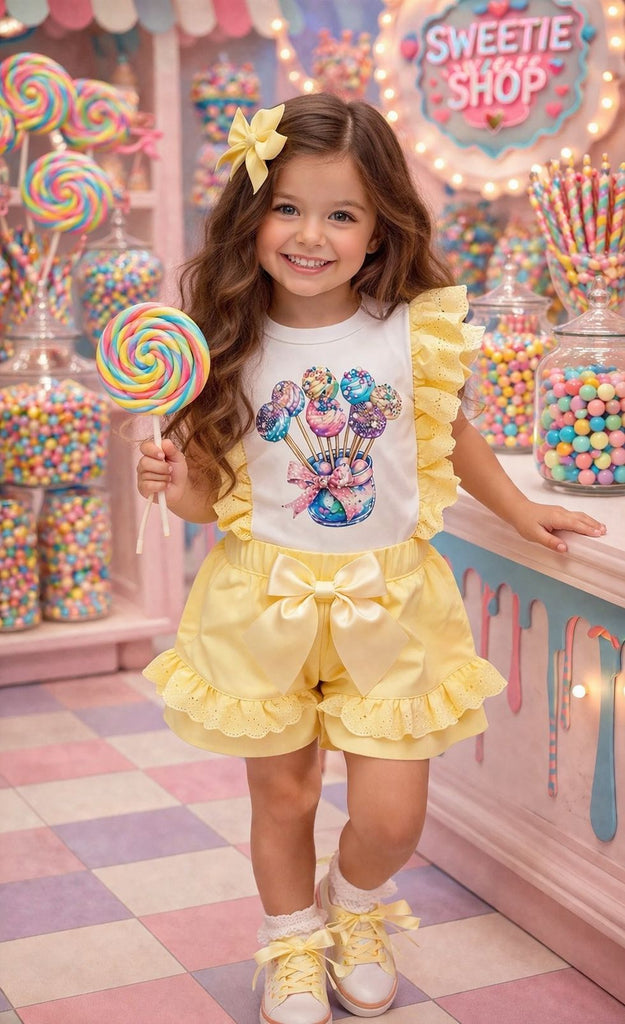 Lolly galore lemon short set