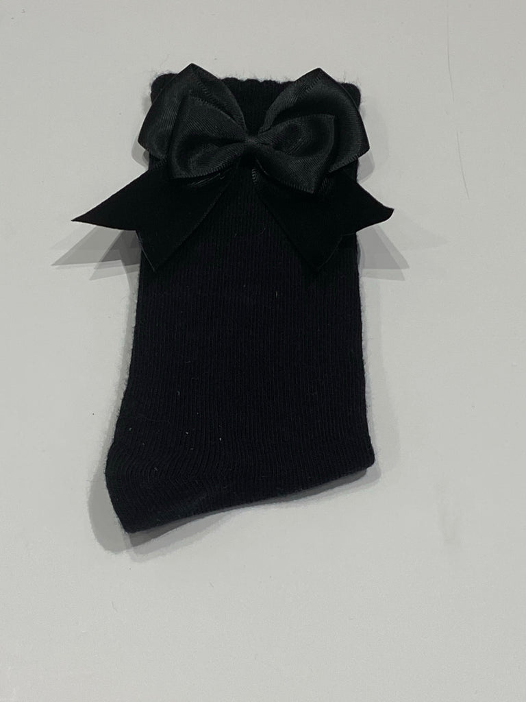 Black bow sock
