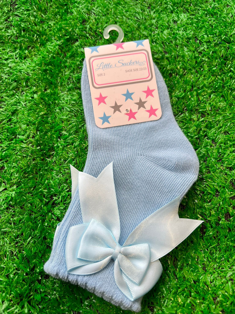 Baby blue ankle sock