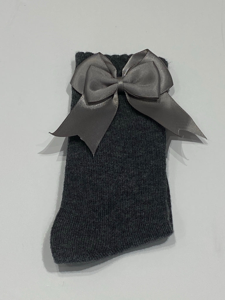 Dark grey bow sock