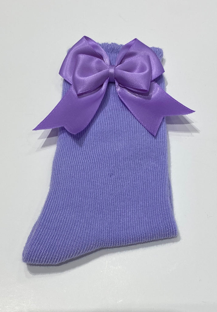 Lavender bow socks