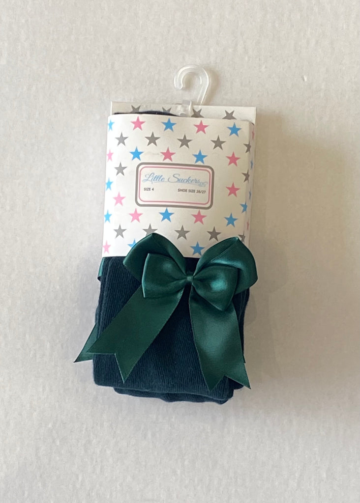 Bottle green double bow tight