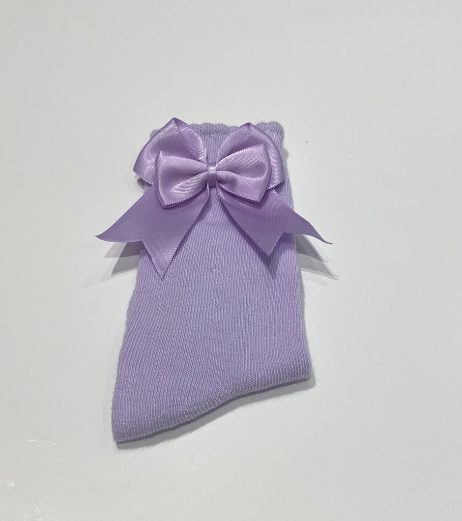 Lilac bow sock